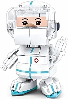 Sluban Qbricks Series -Space Robot Building Blocks In a White Suit and Helmet (9.8CM) - For Age 6+ Years Old - 159Pcs