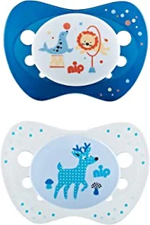 Nip Life Soothers Silicone, 5-18M - Blue_Deer & CircUS