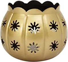 HOME TOWN AW21PRCH066 Candle Holder, Small Size, Black