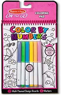 Melissa & Doug On The Go Color By Numbers Kids' Design Board - Unicorns, Ballet, Kittens, And More