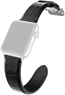 X-Doria Hybrid Leather Band for Apple Watch 42mm/44mm - Black Croc, 483162