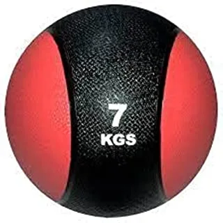 Marshal Fitness Medicine Ball Rubber Med Bounce exercise Ball Strength Training Home Gym Fitness Exercise Weight Lifting Fat Loss -Multi Color- Size 7 Kg Mf-0103