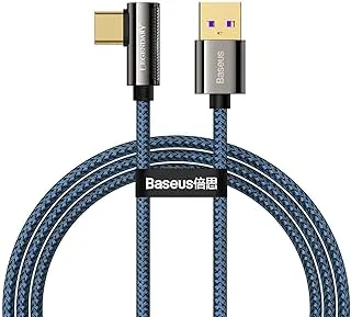 Baseus Legend Series Elbow Fast Charging Data Cable USB to Type-C 66W 1m Blue, RCAPIH4S-02
