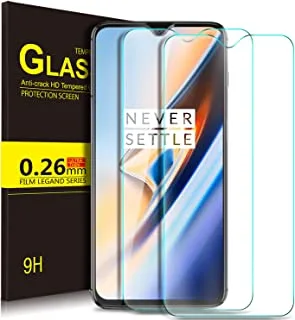 [2 Pack]ELTD Screen Protector for OnePlus 6T / 7,Easy Installation,Bubble Free,Anti-Scratch, Full Coverage Protector Tempered Glass Protectors for OnePlus 6T / 7-Clear