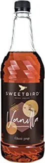 BTB SWEETBIRD شراب الفانيليا نباتي 1 لتر - بريطاني ، لون الفاكهة