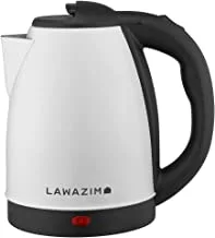 Lawazim Stainless Kettle 1500W Electric Pour Over Coffee Kettle Tea with Fast Heating, Auto Shut-Off & Boil Dry Protection White Matt 1.8L 50045