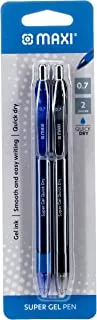 قلم ماكسي جل 0.7 ملم نفطة من قطعتين متنوع (1 أزرق + 1 أسود)