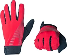 Mountain Gear Thin Touch Screen Gloves/Ice Silk Full Finger Gloves for Driving Red & Black Large