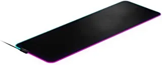 لوحة ماوس الألعاب SteelSeries QcK Prism Cloth - إضاءة RGB ثنائية المنطقة - إضاءة الأحداث في الوقت الفعلي - مُحسّنة لمستشعرات الألعاب - الحجم XL (900 × 300 مم)