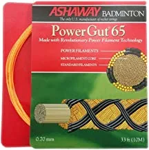 Ashaway Powergut 65 Badminton String, 0.69 mm, Green