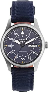 Seiko 5 Sports Military Flieger Automatic Blue Dial Blue Nato Strap Mens Watch SRPh31K1