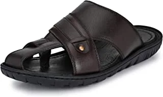 Burwood Men BWD 124 Leather Flip Flops Thong Sandals