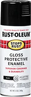 Rust-Oleum 7779830 Stops Rust Spray Paint, 12 Oz, Gloss Black