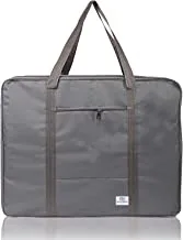 حقيبة تخزين متعددة الأغراض قابلة للطي وخفيفة الوزن من هارت هوم ، منظم القماش ، حقيبة سفر مع إغلاق بسحاب ومقبض (رمادي) - HS43HEARTH26632