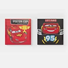Disney Cars Lightning McQueen Photo Canvas – MDF Wooden Framework – Home Wall Décor for Kids(Official Disney Product)