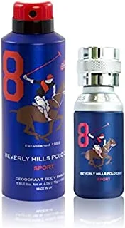 Beverly Hills Polo Club Sport No.8, Gift Set For Men Eau De Toilette 100ml+ Sport Deodorant 175Ml