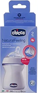 Chicco Natural Feeling Bottle 250 Ml 2m+ - Medium Flow