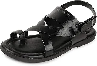 Red Tape Men Black Sandals, 43