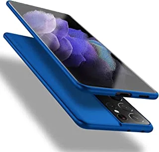 جراب X-level لهاتف Samsung Galaxy S21 Ultra جراب نحيف ناعم TPU فائق النحافة [سلسلة Guardian] جراب هاتف S21 Ultra غطاء خلفي خفيف واقٍ مطلي بطبقة نهائية غير لامعة متوافق مع Samsung S21 Ultra-Blue