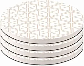 Lowha Rose Gold Lines Ceramic Coasters for Drinks 4-Pieces