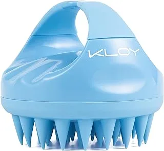 Kloy Hair Scalp Massager Shampoo Brush With Soft Silicone Bristles- Blue