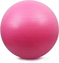 Marshal Fitness Yoga Ball Exercise Fitness Heavy Duty Anti-Burst Stability Ball for Fitness Gym Yoga Pilates Birthing Pregnancy Physical Therapy with Quick Pump (85 cm-Pink)-MF-4170
