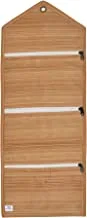 Heart Home Wooden Design 3 Pockets Wall Hanging Storage Organizer, Magazine/Letter Holder, Stationary Organizer (Light Brown)-HS43HEARTH25738