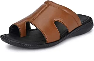 Burwood Men BWD 130 Leather Flip Flops Thong Sandals