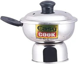 Easy cook stainless steel chirattaputtu maker, silver