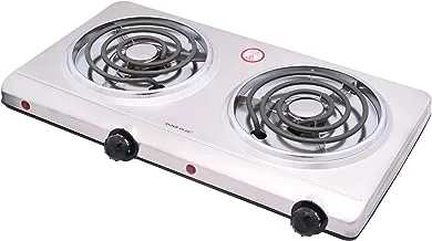 ALSAIF 3000W Electric Spiral Burner Two Plates Stainless Steel, Stainless Steel, AL1302K 2 Years warranty