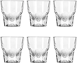 MIBRU Coffee Duratuff Cortado Glass Cup Suitable For Specialty Coffee Espresso Shots Modern Drinking Elegant Glasses 133ml Color Includes:Transparent Black Gold (Set of 6)