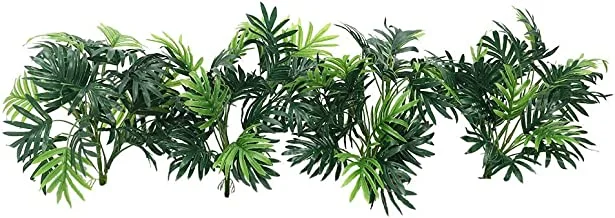 YATAI Mini Artificial Palm Plant Leaf Bunch Flowers Spray Plastic Plants Wholesale Fake Flowers for Home Indoor Outdoor Table Vase Centerpiece Wedding Decoration (4)