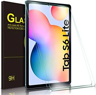 واقي شاشة IVSO لهاتف Samsung Galaxy Tab S6 Lite 10.4 ، واقي شاشة من الزجاج المقوى الشفاف لهاتف Samsung Galaxy Tab S6 Lite 10.4 Tablet (شفاف (عبوتان))