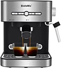 BioloMix 20 Bar 1050W Semi Automatic Espresso Coffee Machine Coffee Maker with Milk Frother Cafetera Cappuccino Hot Water Steam,CM6866