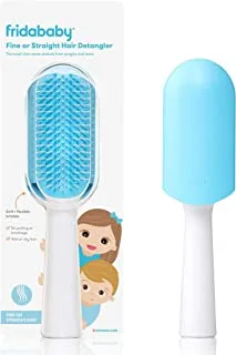 FridaBaby Fine or Straight Hair Detangling Kids Brush, Detangles Knots Without Tears or Breakage, Comb Teeth and Bristle Design
