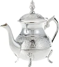 Shallow Tea Pot 4Cc Flower Deco Stainless Steel Handle (Tp-B071-Bc-4Cc) 4ML