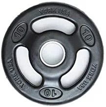 York Weight Plate 10Lb Rubber Iso-Grip 29022 @Fs