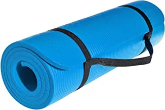 Strauss Extra Thick Yoga Mat with Carrying Strap