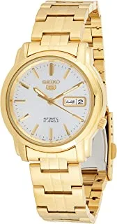 Men's Seiko 5 Automatic Watch With Analog Display And Stainless Steel Strap Snkk74