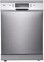 Midea 15 Place Setting Free Standing Dishwasher with 8 Programs| Model No WQP15J7631AS with 2 Years Warranty