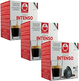 Bonini Espresso Intenso Coffee Capsules From Italy, Dolce GUSto Machine Compatible 1 Box of 16 Capsules 112 Grams 8051732621430, Red