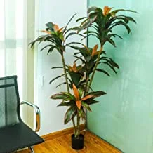 YATAI شبه طبيعي كورديلين فروتيكوزا نبات 1.7 متر - نباتات صناعية خارجية - شجرة اصطناعية خارجية مع وعاء بلاستيك - نباتات مزيفة للشرفة - نباتات بلاستيكية لديكور الحديقة الداخلية