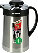 Olsenmark Omvf2014 1L Stainless Steel Vacuum Flask, Silver/Black