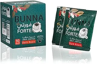 Al Khair Bunna Forte Filter Drip Coffee, 10 Sachets, 100 G, Brown