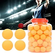 Marshal Fitness Table Tennis Ball Ping Pong Balls For Competition Training Professional Table Tennis Accessories Training Pong Balls 60Pcs (Orange) - Mf-0509