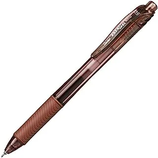 Pentel EnerGel-X BL105-E قلم حبر جل بني قابل للسحب ، مقاس 0.5 مم