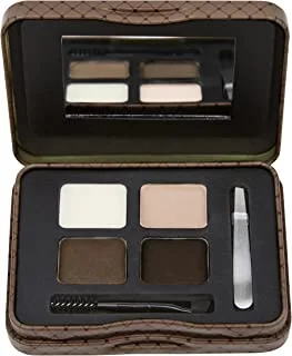 L.A.Girl Spiring Eyebrow Kit Dark and Defined | Browkit to Shape, Define and Fill the Eyebrows, Kit with 1 Brow Wax, 3 Fixing Powders, 1 Brush and 1 Tweezers, Vegan Product, Paraben & Cruelty-6.5g