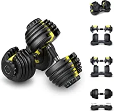 Pjzd Ksa Weight Training Dumbbells Set, 24 Kg Size, Yellow/Black