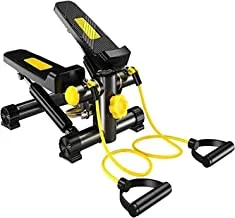 Marshal Fitness 2724641406721 Step Air Climber Stepper Twister Aerobic Fitness Exercise Machine with Resistance Band