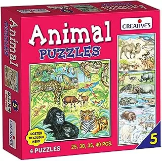 Creative educational number 5 animal puzzle (40-piece)